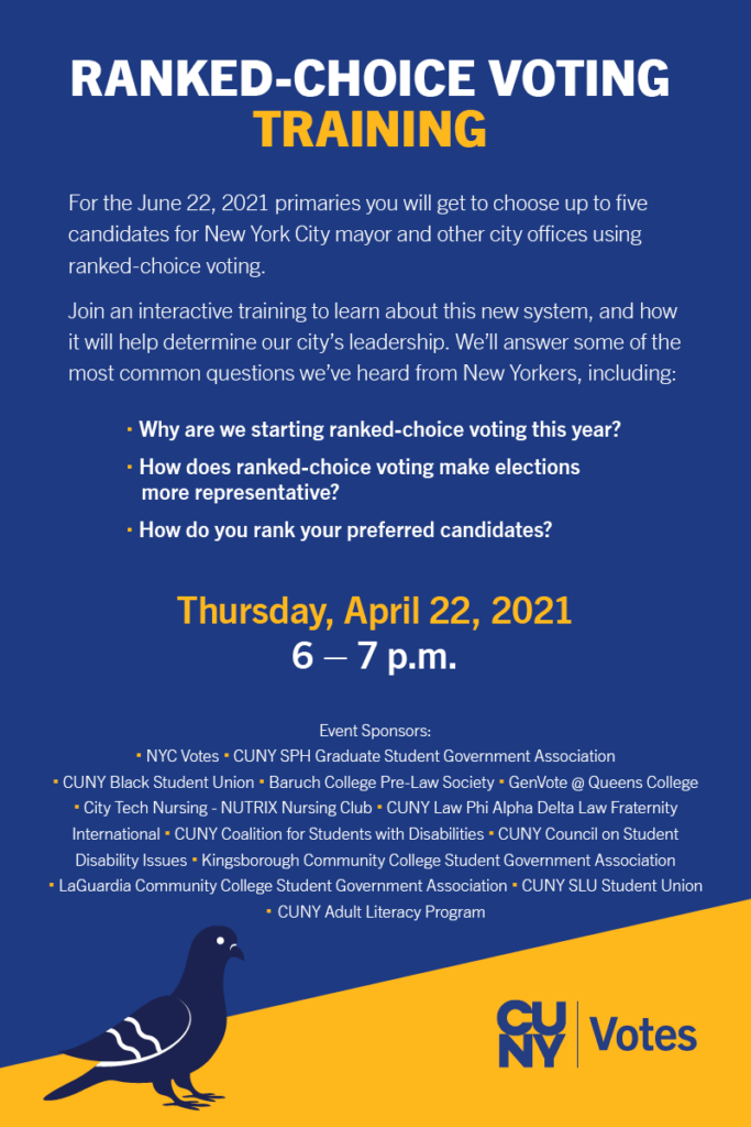 Newsletter 04 14 2021 Graduate Student Government Association CUNY SPH